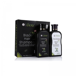 Dexe Black Hair Shampoo 5 Mins Dye Hair Into Black Herb Natural Faster Black Hair Restore Colorant Shampoo + Treatment